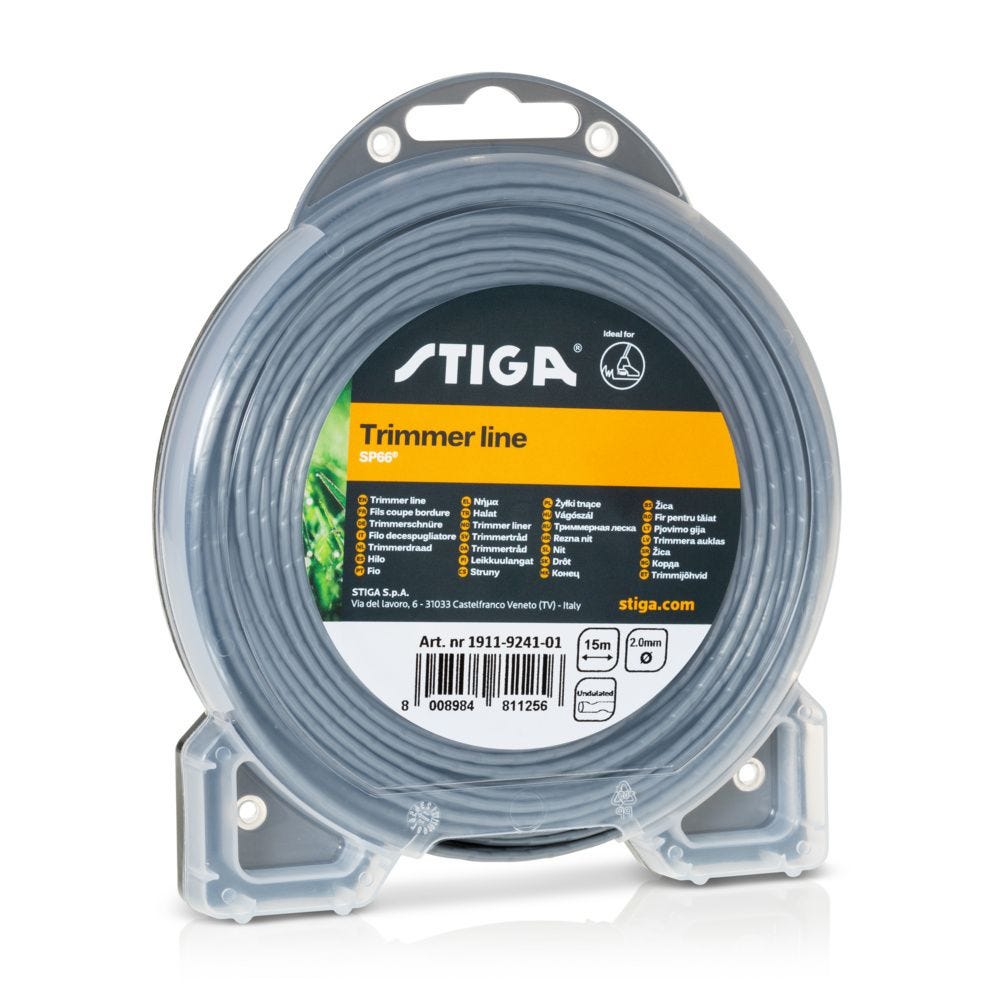 STIGA Fil débroussailleuse ondulée SP66 de 15M et Ø2.0mm