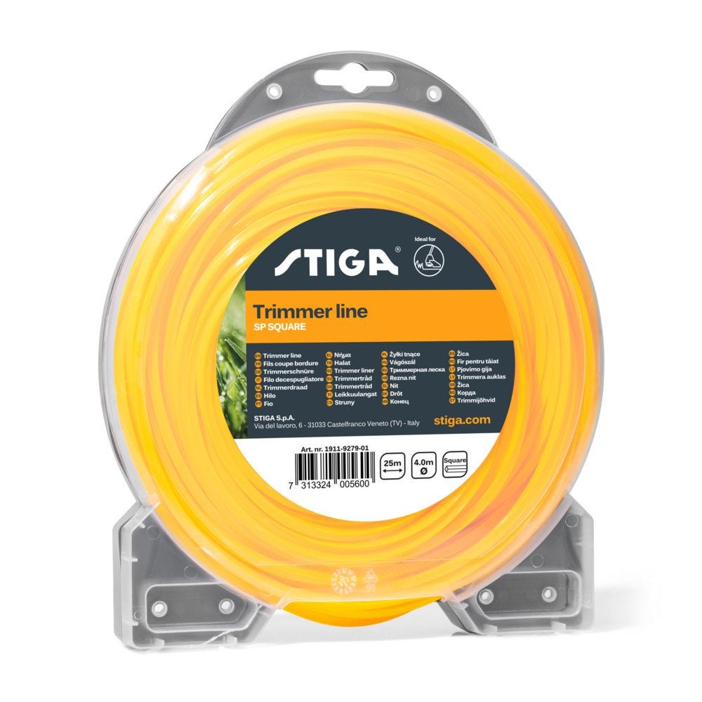 STIGA Rouleau de fil à section carrée 25m Ø 4,0 mm