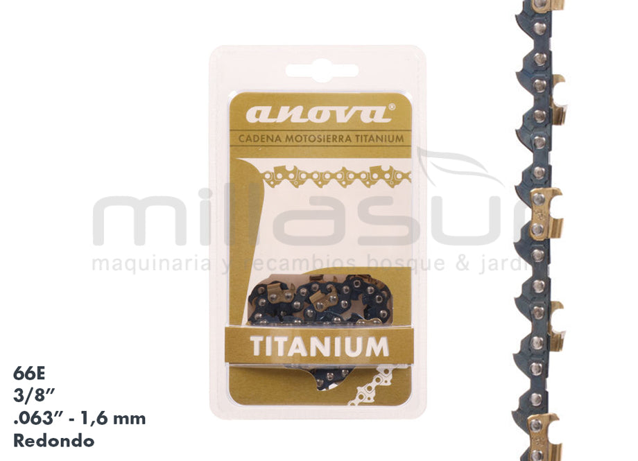 Chaîne de tronçonneuse ANOVA Titanium 33-CTD6 – 3/8 / .063 / ronde
