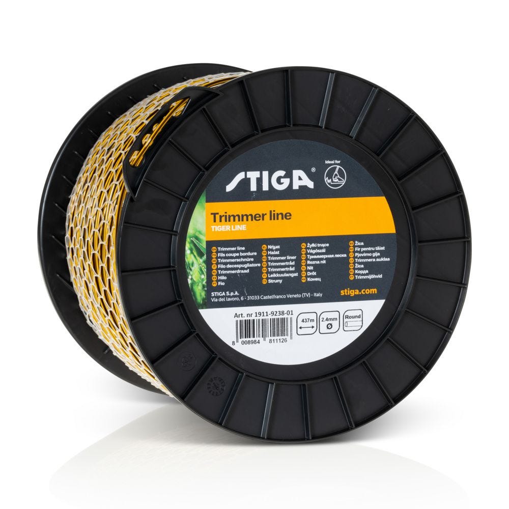STIGA Fil débroussailleuse tigré rond de 437m Ø2.4mm