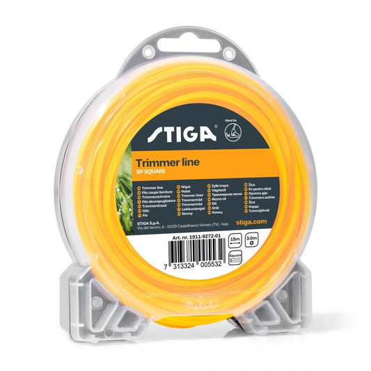 STIGA Fil débroussailleuse à section carrée de 15 m et Ø 3,0 mm