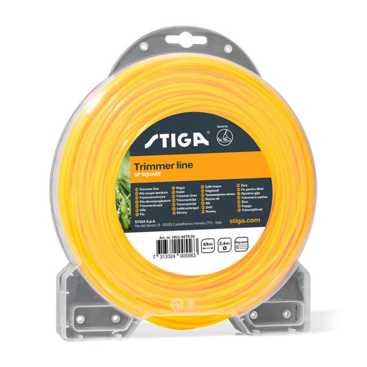 STIGA Fil débroussailleuse à section carrée de 69 m et Ø 2,4 mm