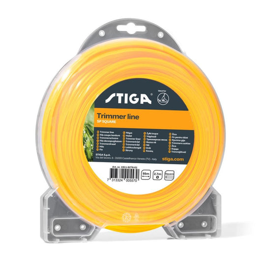 STIGA Fil débroussailleuse à section carrée de 55 m et Ø 2,7 mm