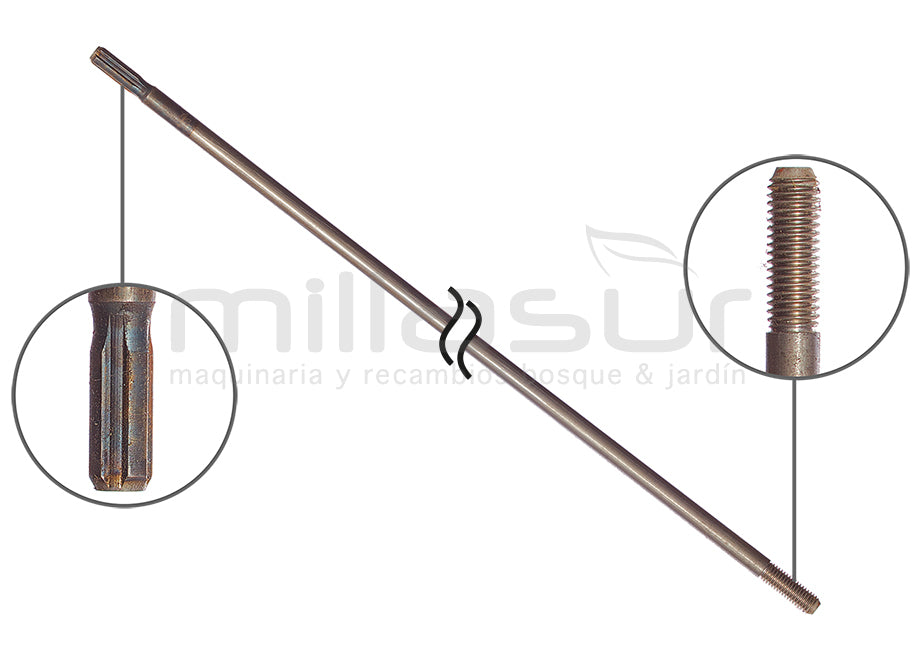 Arbre de transmission adaptable pour débroussailleuse