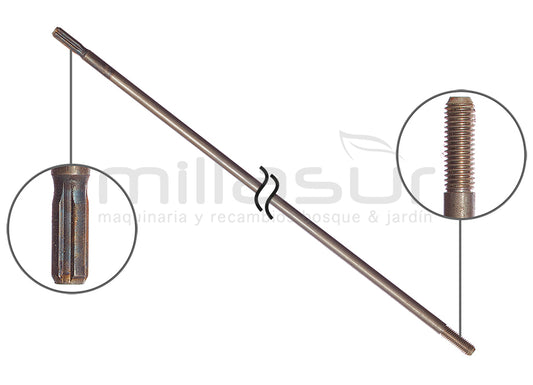 Arbre de transmission adaptable pour débroussailleuse
