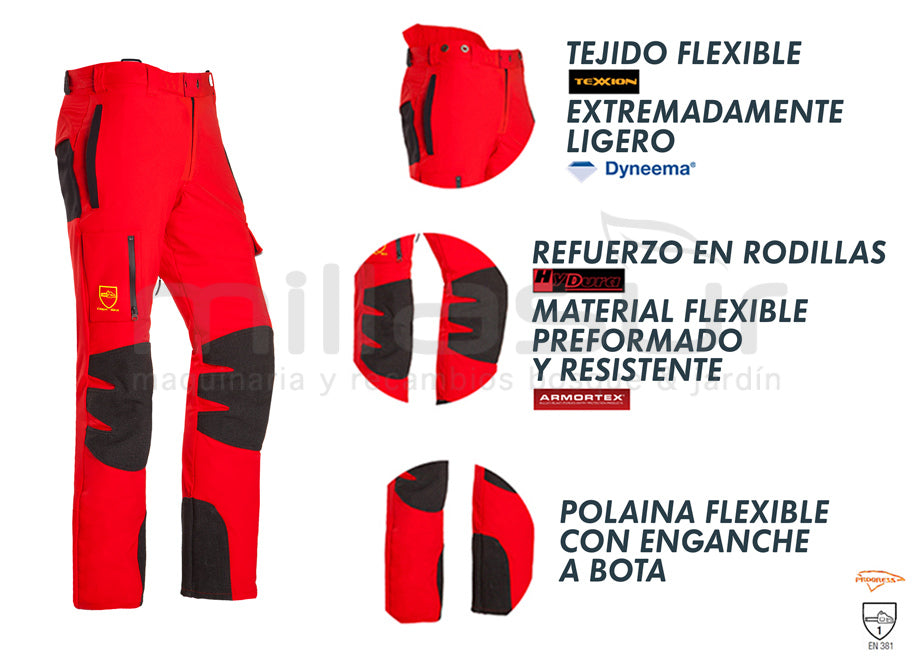 Pantalon d'élagage anti-coupure Progress classe 1