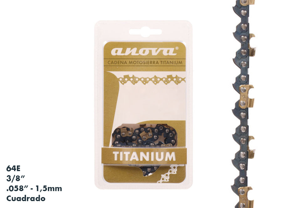 Chaîne de tronçonneuse ANOVA Titanium 33-CTD5C – 3/8 / .058 / carrée