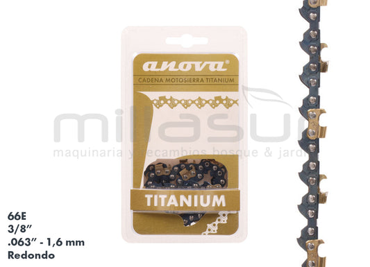 Chaîne de tronçonneuse ANOVA Titanium 33-CTD6 – 3/8 / .063 / ronde