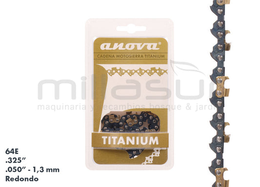Chaîne de tronçonneuse ANOVA Titanium 33-CTG3 – .325 / .050 / ronde