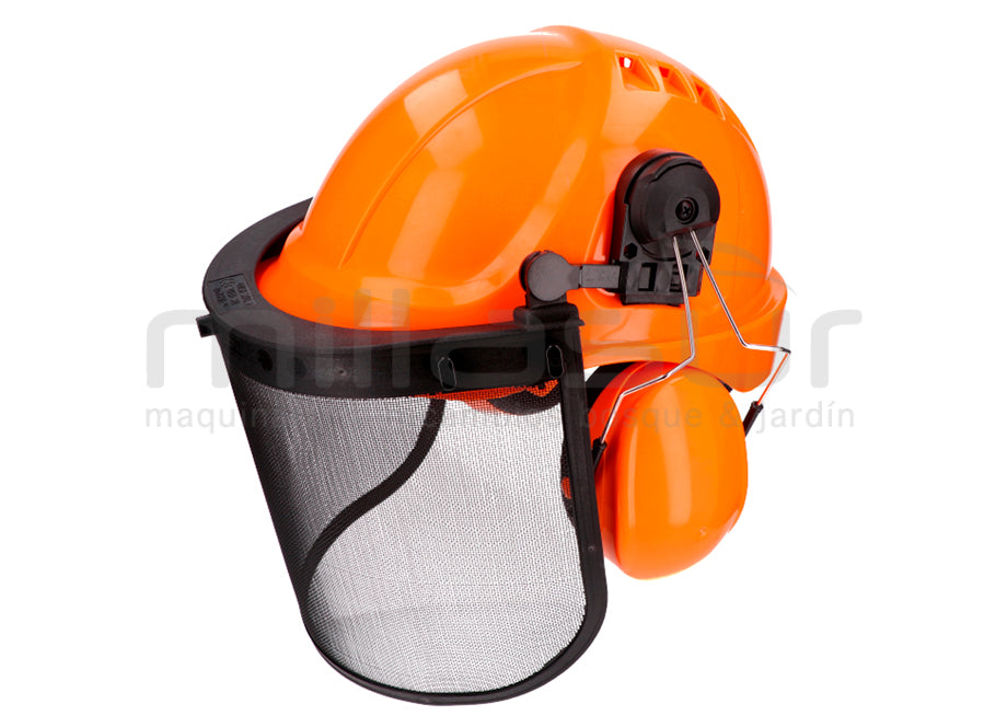 Casque forestier avec écran et écouteurs